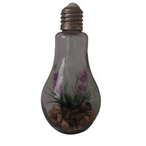 LED Light Artificial Plant In Glass Bulb
